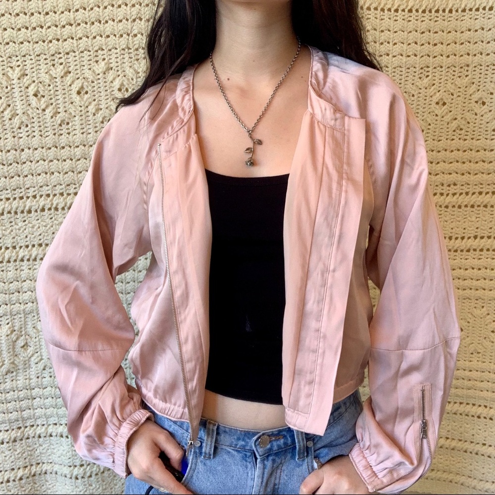 BCBG Pastel Pink Bomber Jacket 👚💞